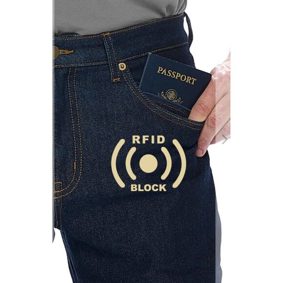 AVIATOR USA Mens Jeans The Concorde Travel Dark Wash Slim Fit 31 Hidden pockets - Picture 3 of 16